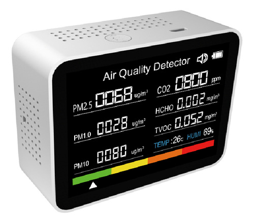 Monitor Calidad Aire.en.detector Co2 Tvoc Hcho Pm2.5 Pm1