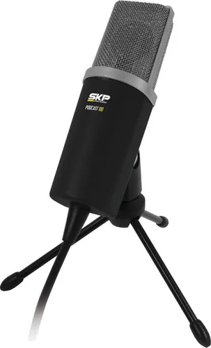 comprar Microfone Profissional Skp Podcast 100 Gamer Youtube Live Cor Preto