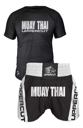 Kit Uppercut Short Muay Thai E Camiseta Treino E Competição