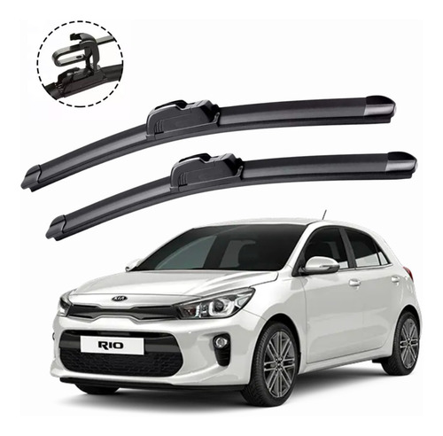 2 Plumas Limpiaparabrisas Reluvsa P/ Kia Rio Hatchback 2018