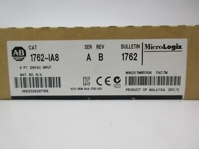 Allen Bradley 1762-ia8 Ser. A 120vac Date: 2011 Nsfs Qqc