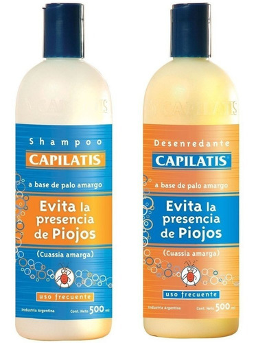 Kit Para Piojos Shampoo Desenredante Capilatis Uso Frecuente