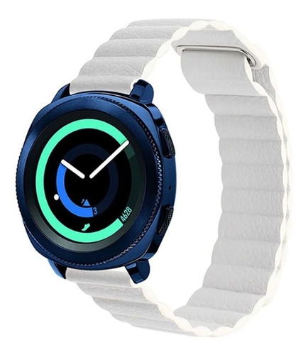 Pulseira 20mm Couro Loop Para Amazfit Bip - Amazfit Gtr 42mm Cor Branco