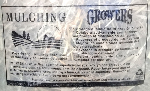 Mulching Paja De Trigo Triturada 20 Lts. - Jardin Agus -