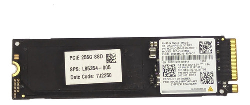 Disco Duro Ssd Samsung 256gb Pciex Nvme 2280