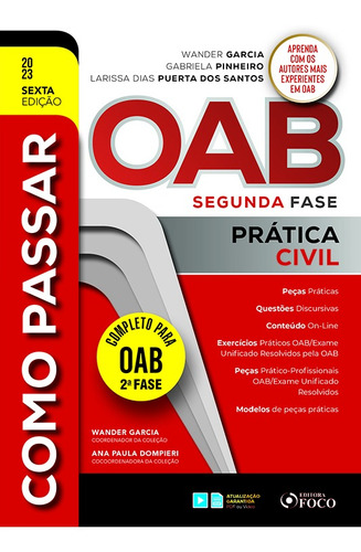 Livro Como Passar Na Oab 2ª Fase - Prática Civil - 6ª Ed - 2