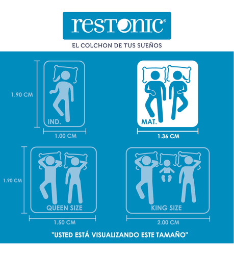Colchón Matrimonial Restonic Foam Lumbar Confort Ultra