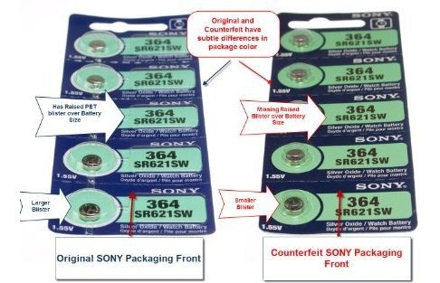Sony Sr621sw 364 Pilas De Boton 10 Unidades