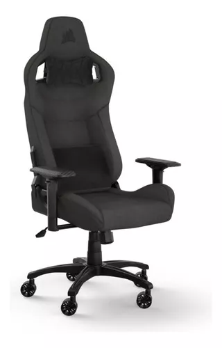 Silla Gamer Profesional Corsair T3 Rush Charcoal Carbon Color Negro  Material del tapizado Tela