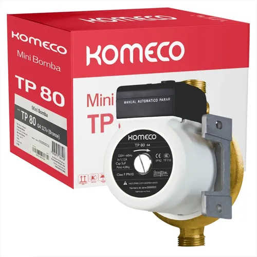 Foto real de Bomba Pressurizadora de Agua Komeco Tp80 G4 Bronze 248W