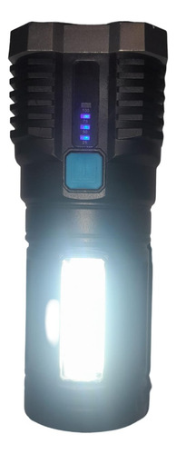 Linterna Led De 4 Luces Con Luz Lateral Cob, Recargable Usb