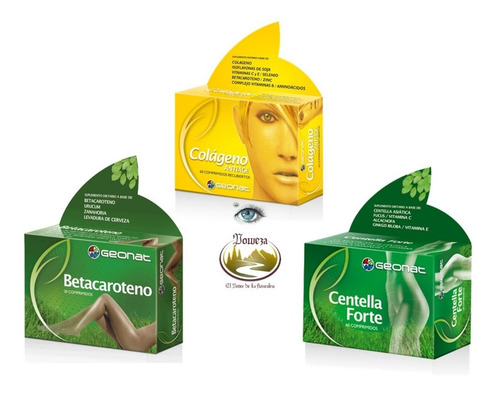 Poweza Trilogy Pack, Colágeno + Centella + Betacaroteno