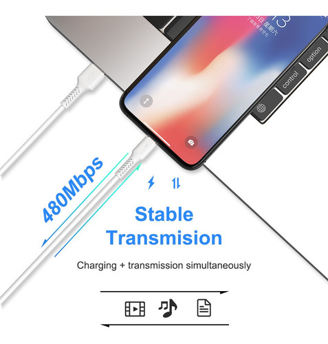 Imagen 4 de 6 de Cable Micro Usb A Usb 3 Metros Carga Rapida Celu Tablet Ps4