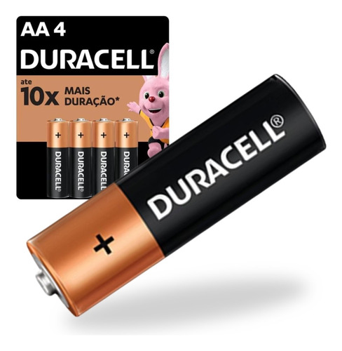 Pilhas Alcalina Aa 4 Unidades Duracell