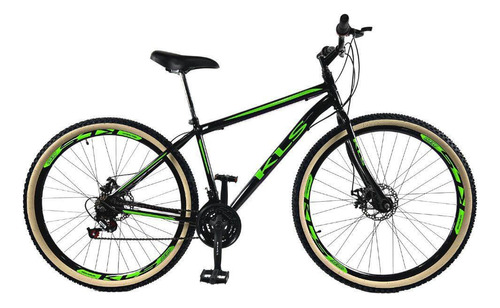 Bicicleta Aro 29 Sport Gold 21 Mtb Kls Preto Com Verde