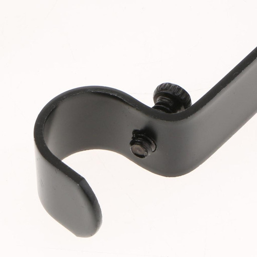 6 Pcs De Soporte Cortina Techo Negro Soportes Poste De Pared