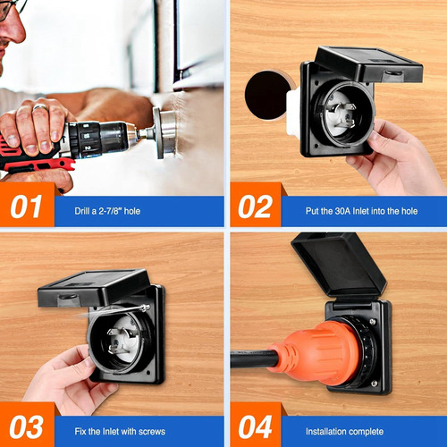 Receptáculo Twist Lock Nema De 30 Amperios, Entrada Eléctric