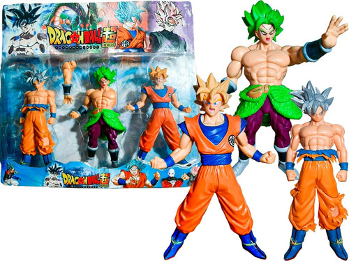 3 Muñecos Dragon Ball Super Goku Instinto Broly Goku Fase 1 | Envío gratis 3 Muñecos Dragon Ball Super Goku Instinto Broly Goku Fase 1 | Envío gratis