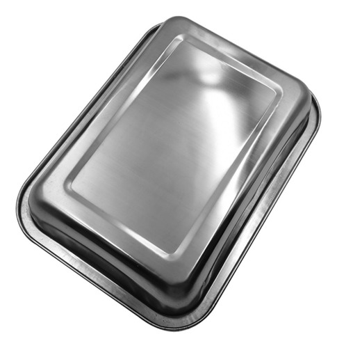 3 Charolas O Insertos Contenedor Acero Inoxidable 40x30x7cm