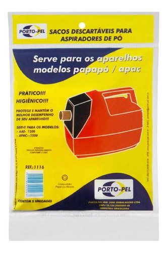 Kit Com 10 Unidades Saco De Aspirador De Pó 1116 Arno Papap