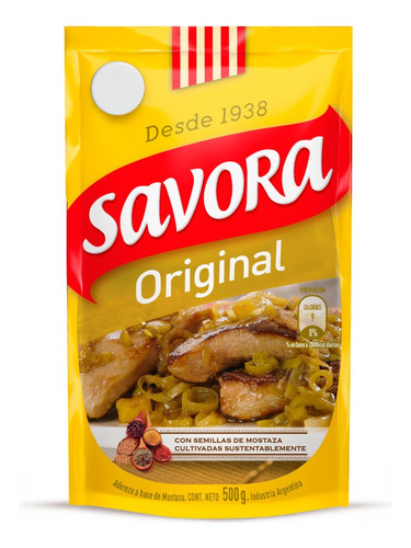 Mostaza Savora Original en doypack 500 g