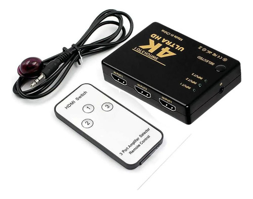 Switch Selector Hdmi C/control Remoto 3d 1.4a Fuente Usb