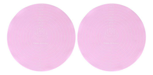 2 Alfombrillas Redondas Antiadherentes Silicona Para Amasar