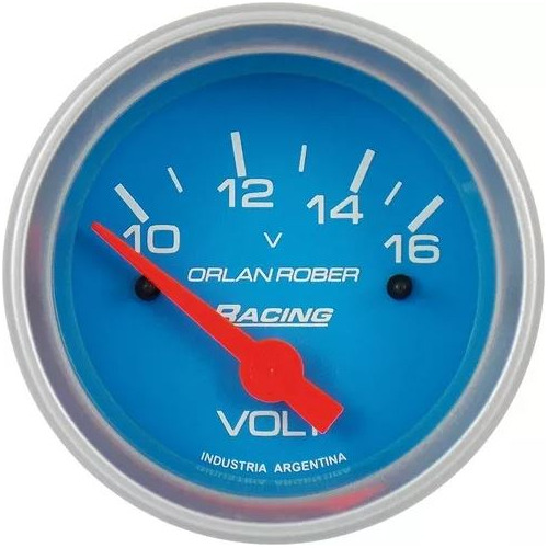 Voltimetro 12v Celeste Racing 52mm Orlan Rober 324 C 12v