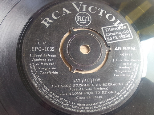 Vinilo Single Ep Ay Jalisco