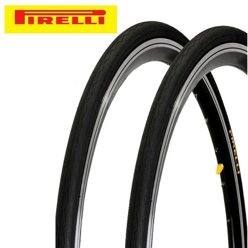 2 Pneus Speed 700x23 Pirelli Bicicleta Tornado Alfa Estrada Cor Preto