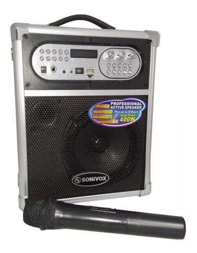 Cabina Sonivox 1455 De 400w Bluetooth Fm Microfono Karaoke