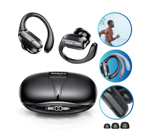 Fone Sem Fio Tws Bluetooth Lenovo Xt80 Esportivo Preto