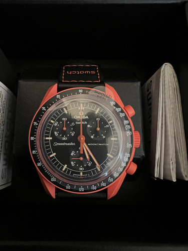 Reloj Pulsera Omega X Swatch Mission On Earth Lava Negro Negro Negro (Usado)