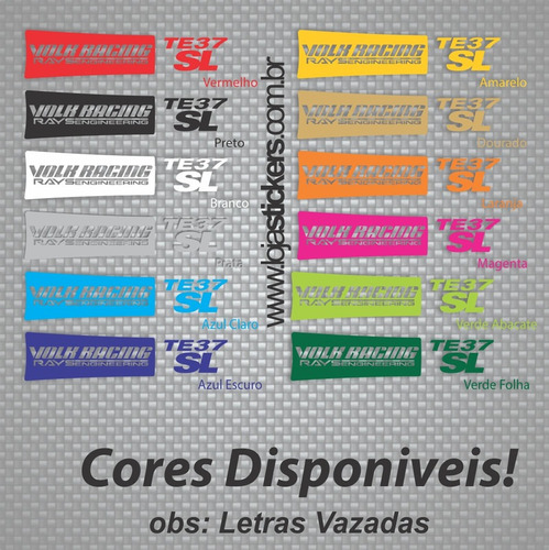 Imagem 2 de 2 de Adesivos Volk Te37sl Rays - Vermelho