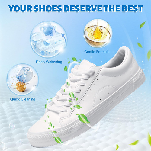 Limpiador De Zapatos Espuma 200 Ml Kit Limpieza Para Blancos