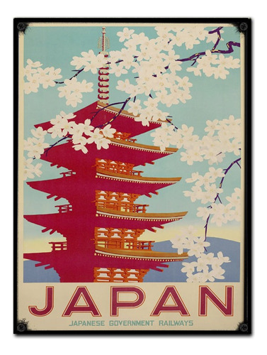 #1093 - Cuadro Decorativo - Japón Flores Poster No Chapa 