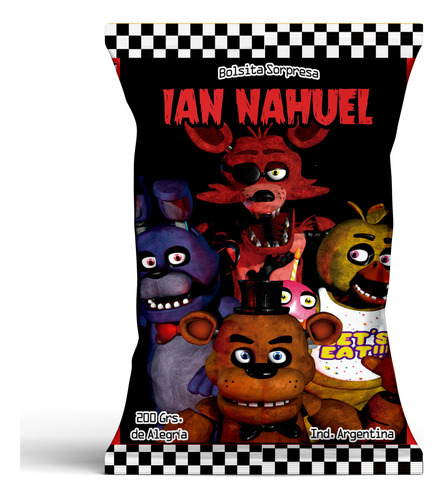 20 Bolsitas Cumpleaños Chips Bags Five Night At Freddys