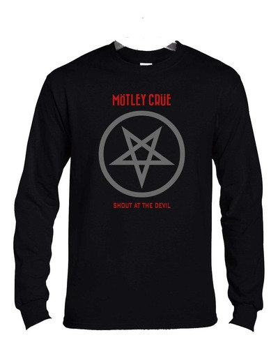 Motley Crue Shout At The Devil Manga Larga Rock Abominatron