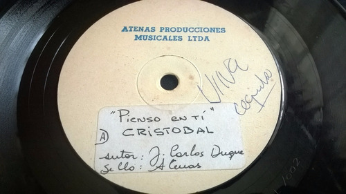 Single Cristóbal Demo - Pienso En Tí (Usado)