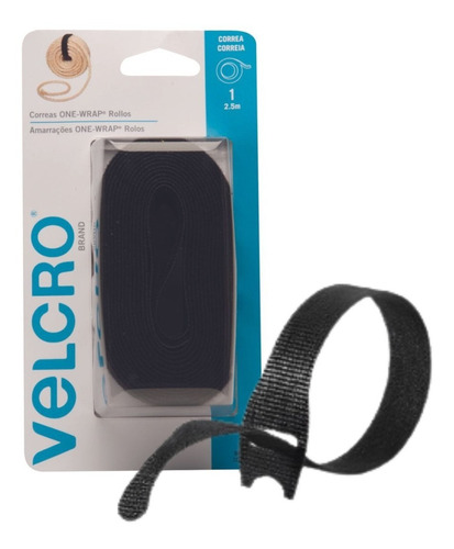 2m Cinta Organizadora Velcro® Correa Cables Ajustable Negro