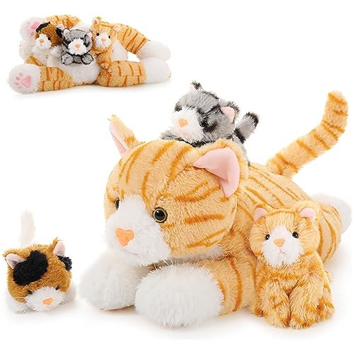 Conjunto De 4 Juguetes De Peluche De Gatos, Mamá Gata ...