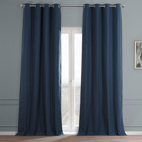 Hpd Half Price Drapes Cortinas Opacas De Algodón Con Ojales 