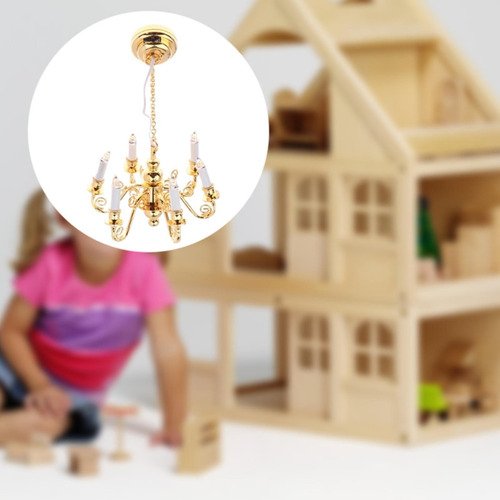 1/12 Casa De Muñecas Luz Accesorios Para Muñecas A