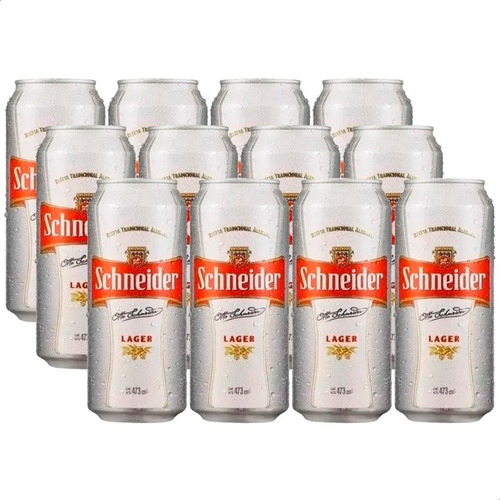 Cerveza  Schneider Lager  473ml Lata X12 01almacen 