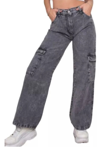 Jean Wide Leg Cargo - Pantalón Palazzo