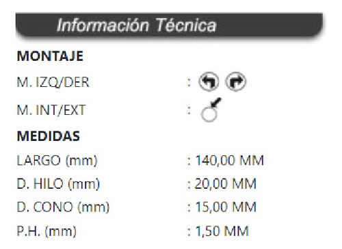 Terminal De Dirección Ford Ranger 1983-1997 Par