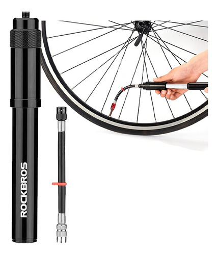 Bomba Rockbros Inflador Bicicleta Portátil 260psi Manómetro