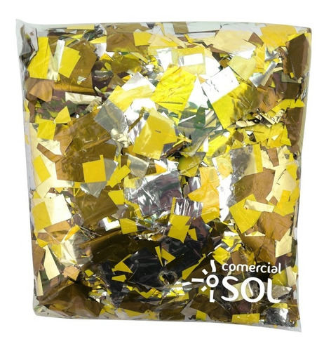 10kg Papel Picado Dourado Skypaper Efeito Amarelo Metalizado