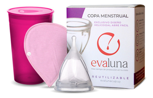 Copa Menstrual Evaluna + Vaso Ester. + Protector De Tela