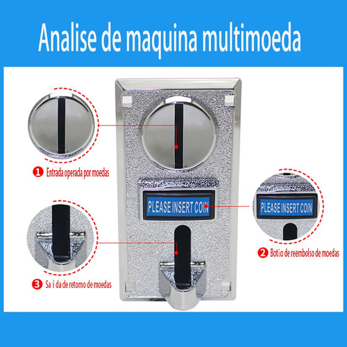 Digital Multi Moedas Fliperama Arcade Moedeiro Eletrônico